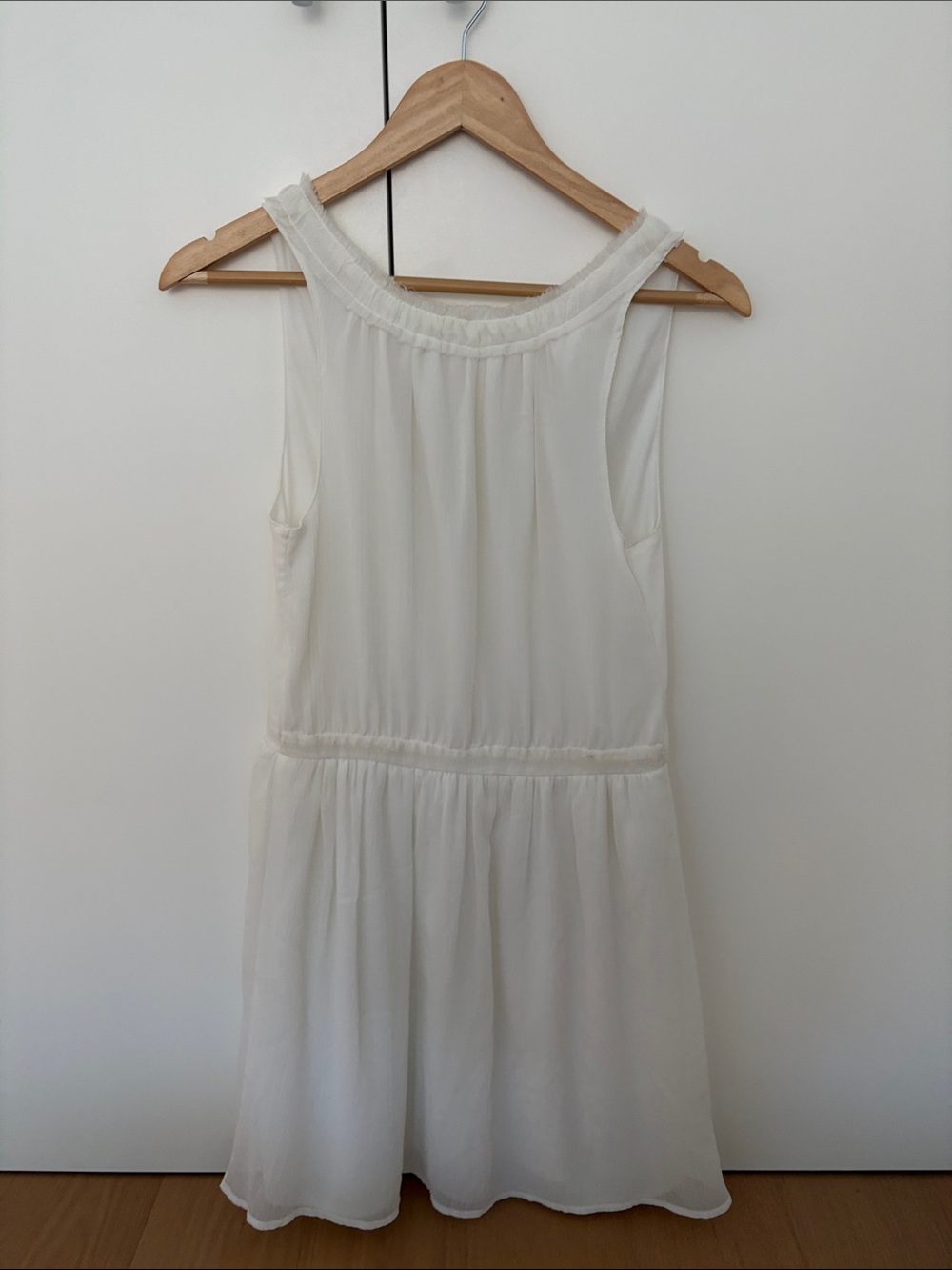 Zara Ivory Sleeveless Mini Dress